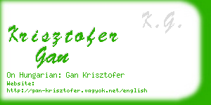 krisztofer gan business card